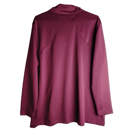 Tri-Mountain Performance Quarter Zip Maroon Burgundy 2XL Womans sweatshirt - Picture 4 of 5